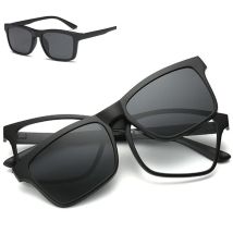 Magnetic Sunglasses Men Women Clip on Glasses Square Optic Prescription Myopia Spectacle Frames Men Outdoor Fishing GogglesUV400