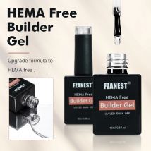 FZANEST HEMA FREE BIAB Hartgel-Builder in einer Flasche, UV-Nagelverlängerung mit geringer Hitze, klarer Builder, Modellierung, Nivellierstruktur, Nägel