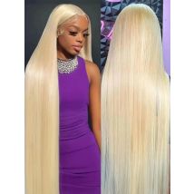 13x6 HD Trasparente 613 Parrucche Frontali Del Merletto Bionda Brasiliano 40 Pollici Bone Dritto 13x4 Parrucche Anteriori Del Merletto Dei Capelli Umani Per Le Donne 250%