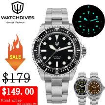 Watchdives WD5513 V2 38mm Men Watch Sub PT5000 Movement Luminous Sapphire Vintage Watches 20Bar Waterproof Luxurious Wristwatch