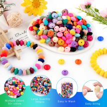 Sunrony 50 teile/los 12mm Silikon Lnterval Linsen perlen Für Schmuck Machen DIY Armband Halskette Ohrringe Etc Handgemachte Accessoires