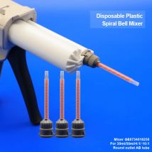 Miscelatore statico in plastica Cartuccia da 30 ml 50 ml 4:1 10:1 Uscita rotonda Tubo AB Strumento per miscelare ARALDITE AB Colla Erogazione precisa Punta di miscelazione