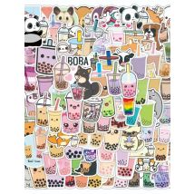 10/30/50/100pcs Bubble Tea Kawaii Stickers Aesthetic Decorative Water Bottle Scrapbooking Guitar Laptop Cute Cartoon Kids Decal
