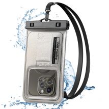 HAISSKY Glitzer-Silber-Handy-wasserdichte Tasche für iPhone 17 16 Pro Max Air 15 Plus 16E 14 13 Xiaomi Reise-Schwimmtaschen