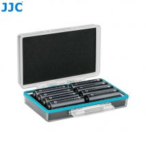JJC AA-Batteriegehäuse mit 8 Steckplätzen, wasserabweisender, stoßfester Batterie-Aufbewahrungskoffer für 8 x AA 14500-Batterien, AA-Batterie-Organizer