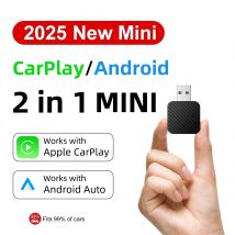 2025 NEUER Mini-2-in-1-Wireless-Adapter CarPlay und Android Auto in One Plug&Play 5G WiFi Bluetooth 5.0 USB-Schnittstelle fällt nicht ab