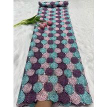 Holes African Guipure Lace Fabric Embroidery Nigerian Water Soluble Lace 5Yards Cord Lace For Wedding Party Dresses