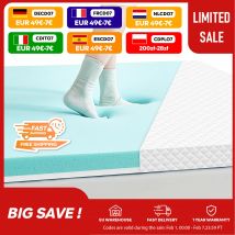 Coprimaterasso ROYGBIV con rivestimento in gel di durezza H2/H3 per comfort e scarico della pressione, copriletto 7 cm di altezza, versatile