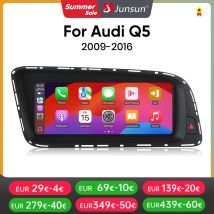 Junsun 8,8 pulgadas CarPlay para Apple Radio de coche Multimedia para Audi Q5 2009-2016 4G LTE WiFi Bluetooth inalámbrico Android Auto estéreo