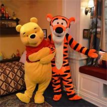 Pooh-Bär und Tigger Maskottchen-Kostüme Cartoon-Figuren Erwachsenen-Cosplay Karneval Event Party Werbung Show Kleidung Geschenke