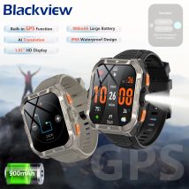 2025 New Blackview W80 Pro GPS Smartwatch with Flashlight 1.91‘’ Display 900mAh Battery Compass Outdoor Rugged Men Smart Watch