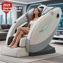 2026 4D Relaxation Massage Chair Full Body Zero Gravity SL-Track Shiatsu Massage Recliner Chairs with Bluetooth Speaker AI Contr