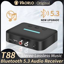 Adattatore ricevitore audio USB Bluetooth 5.3 Musica stereo wireless 3,5 mm AUX R/L RCA Supporto riproduzione U-Disk per amplificatore altoparlante desktop