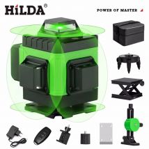 Hilda 16 Linien 4d Laser Level Selbst nivellierung horizontales und vertikales Kreuz Super leistungs starkes Linien nivellierung somni direktion ales Set