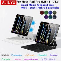 Magic Keyboard for iPad Pro 13 11 M5 2025 Smart Magnetic Case for iPad M5 Pro 11 13 inch M4 Tablet Keyboard Cover Multi-Touch