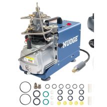 NUOGE AUTO-STOP 4500Psi 300Bar PCP Air Compressor  Electric High Pressure Compressor Scuba Diving Tank Filling