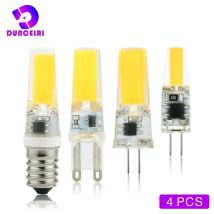 4 PZ/LOTTO G4 G9 E14 HA CONDOTTO LA Lampadina 3W 6W AC/DC 12V 220V HA CONDOTTO LA Lampada COB Faretto Lampadario Sostituire Le Lampade Alogene Bianco Freddo/Caldo