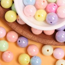 10 teile/beutel 14mm ab magische Farbe Acryl lose runde Perlen DIY Armband Ohrring Zubehör Schmuck Herstellung hand gefertigte Materialien