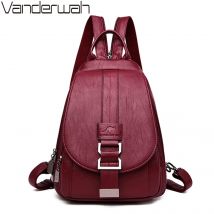 Frauen Anti-Diebstahl-Rucksack hochwertige Leder Schule Umhängetaschen für Teenager-Mädchen Multifunktion rucksack Damen Brusttasche