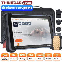 THINKCAR Thinkscan 689BT Strumento diagnostico OBD2 Codifica ECU bidirezionale CANFD DOIP 34 Reset Diagnosi di tutti i sistemi Senza vita