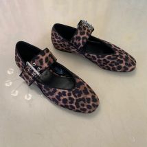 Mode Frauen Leopard Print Casual Schuhe Frau Flache Schuh Sommer Mary Jane Schuhe Frau Slip-on Wohnungen