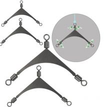 10Pcs/lot 3 Way Stainless Steel Fishing Jig Head Swivels Fishing Rolling Pole Swivel Fishing Tackle Triangle Fishing Connector