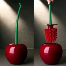 1pc Red Toilet Brush Creative Lovely Cherry Shape Lavatory Toilet Brush Holder Toilet Holder Bathroom Accessories