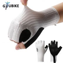 GTUBIKE Guanti da ciclismo mezze dita traspiranti estivi Guanti da bici da strada ultraleggeri Imbottitura in silicone antiscivolo Attrezzatura sportiva di raffreddamento