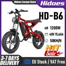 Hidoes B6 Bicicletta elettrica 1200W Motore potente 48V15.6AH Batteria al litio Moto Bici elettrica 20*4 in Fat Tire Neve E-bike