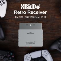 8BitDo Retro Receiver Gamepad Adapter for PS1 PS2 Windows for PS4 PS5 Xbox Series Controller Accessories Virtually Lag-free