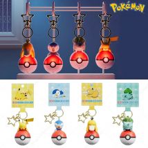 Pokemon Modello Originale Giocattolo Pikachu Bulbasaur Piplup Psyduck Illumina 6-7 CM Portachiavi Ciondolo Figura del Personaggio Glow In The Dark