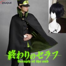 Anime Seraph Of The End Cosplay Yuichiro Hyakuya Cosplay Kostüm Uniformen Umhänge Hüte Perücken Owari keine Seraph Cosplay Kostüm