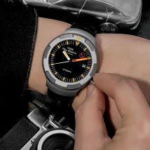 THORN T011 Titan Retro Mode Uhr Fluororubber Strap Automatische Bewegung Mechanische Armband Wasserdicht Nachtlicht Männer Uhr