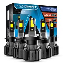 NOVSIGHT Faro per auto a LED H1 H3 H4 H7 H11 H8 H9 H13 9005 9006 9007 9003 72W 10000LM 6000K Faro