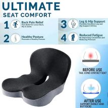 1PCS rutschfeste Memory Foam Sitzkissen Kissen für Steißbein Ischiasack Schmerzlinderung Komfort Stuhl Autositz Taille Pads