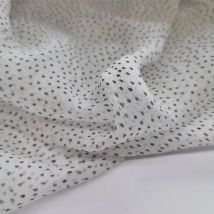 Kleiner Punkt-Chiffon-Stoff aus reiner Seide, weich, 6 mm, Kleid, Schal, DIY-Nähmaterial