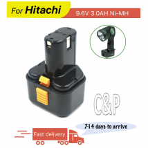 C&P Per Hitachi 9.6V Batteria Spille 3.0AH Ni-MH Sostituzione per batteria Hitachi FEB9S B3 EB9 EB912S EB914 EB914S EB924 EB9B