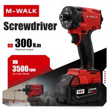 M-WALK 300N.m Torque massimo Driver a percussione senza spazzole 3500 giri/min Cacciavite ad alta potenza Utensile elettrico per Milwaukee 18V Batteria Pin
