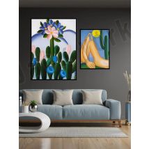 Tarsila Do Amaral Morro do Favela Brazilian Prints, Brazilian Religious Art, Floral Art Prints, Home Decor Posters