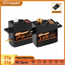DSPOWER 17g 21g Metal Gear Micro Mini Servo für 1/14 1/16 1/18 RC Auto MJX Hyper Go Wltoys 144001   E-Revo C24 D12 MN99S Flugzeug
