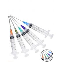 20pcs Syringes Set Blunt Tip Needle 5ML for Refilling Measuring Liquids Transparent Plastic Syringes 14G 15G 18G 20G 21G