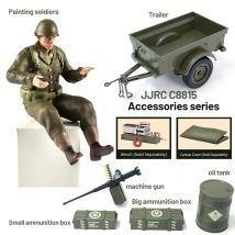 JJRC C8815 Upgrade-Teile: Bemalte Soldaten/Fahrzeug/Leuchtkanone/Ölfass/Munitionsbox/Winde/Plane für C8815 RC-Auto