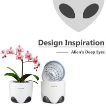 10cm Orchid Pots with Holes for Repotting Double Layer Plastic Imitate Ceramic Orchid Planter Clear Orchid Pot Match Decorative