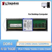 Kingston Memoria Ram DDR4 4 GB 8 GB 16 GB 3200 MHz 2666 MHz 2400 MHz 2133 MHz Desktop-Speicher 288Pin 1,2 V DIMM PC4-21300 25600 DDR4 RAM