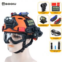 BOOIU Tactical Helmet PJ Adjustable Knob Rescue Helmet Set Multifunctional Safety Training Emergency Lightweight FAST Helmet
