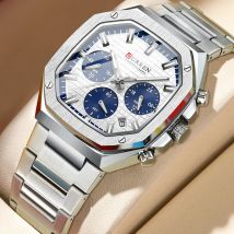 Curren Männer Uhr Top-Marke Luxus Sport Quarz Herren uhren Voll stahl wasserdicht Chronograph Armbanduhr Männer Relogio Masculino