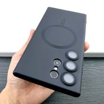 Original Matte Magnetic Magsafe Telefon Fall Für Samsung Galaxy S24 S23 S22 S21 S25 Ultra Plus fe Stoßfeste Drahtlose Ladeabdeckung