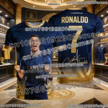 Modisches Ronaldo Special Edition Fußball-T-Shirt für Herren, Damen und Kinder, schnell trocknendes, atmungsaktives Outdoor-Sporttrikot