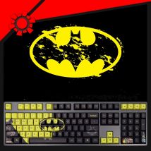 108 Tasten/Set Fledermaus-Thema-Tastenkappe PBT-Farbstoff-Subbed-Tastenkappen Cartoon Anime Gaming-Tastenkappen für ANSI 61 87 104 108 Layout Kirschprofil