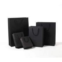 Papier Kleidung Paket Schwarz Pappe Geschenk Tasche Geburtstag Festival Weihnachten Party Geschenk